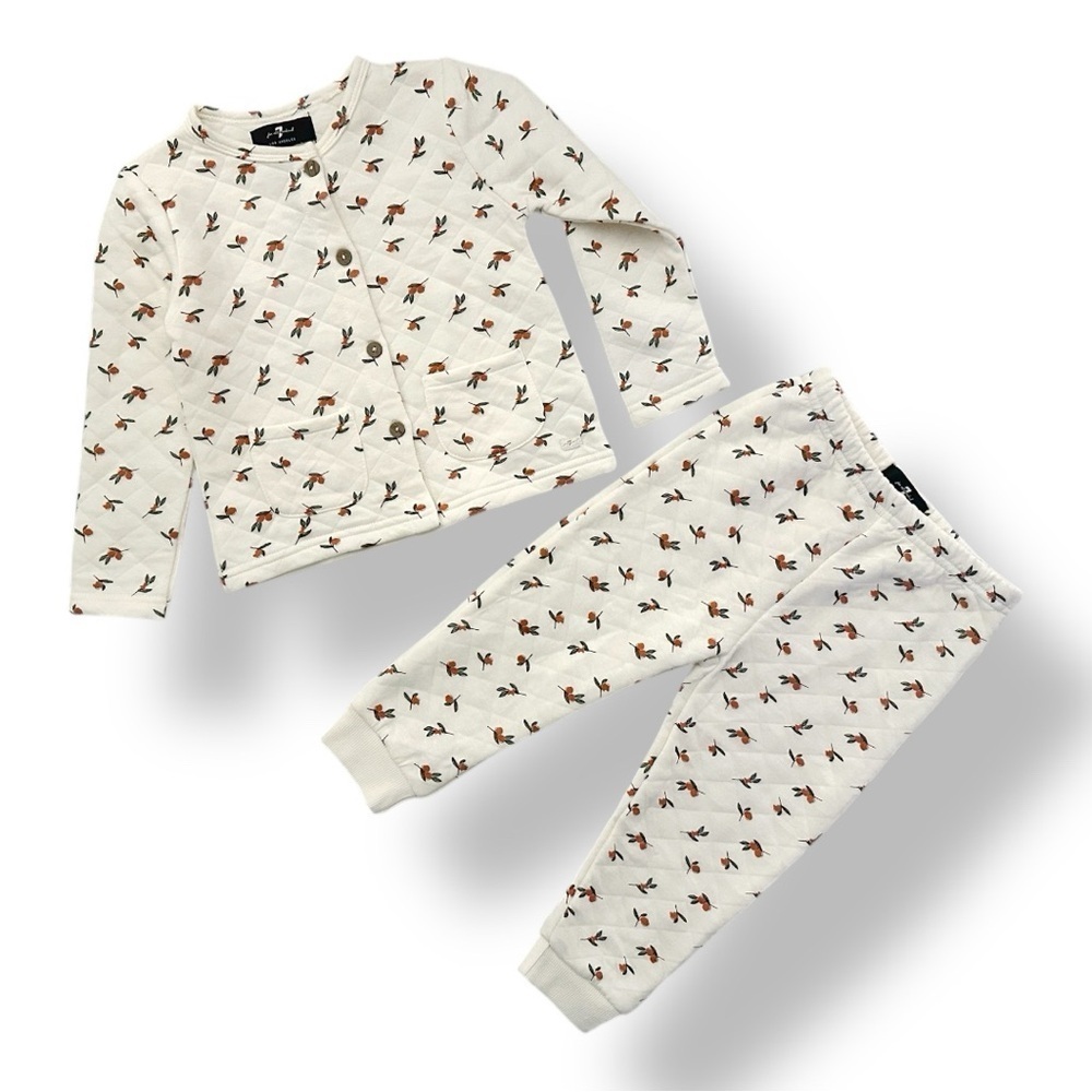 7 For All Mankind | Quilted Infant Two Piece Outfit (24 mos)🍊